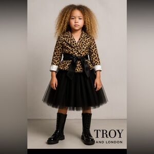 Girls Chetah Print Jacket